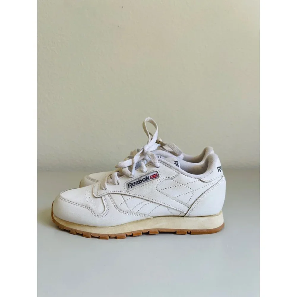 Reebok All White Kids Sneakers - Big boy Sz 1